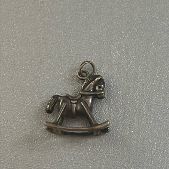 Vintage Sterling Silver Rocking Horse Charm - Picture 1 of 3